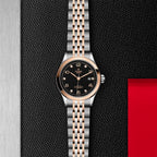 1926 | 28mm, Two-Tone Stainless Steel & 18K Rose Gold, Black Dial