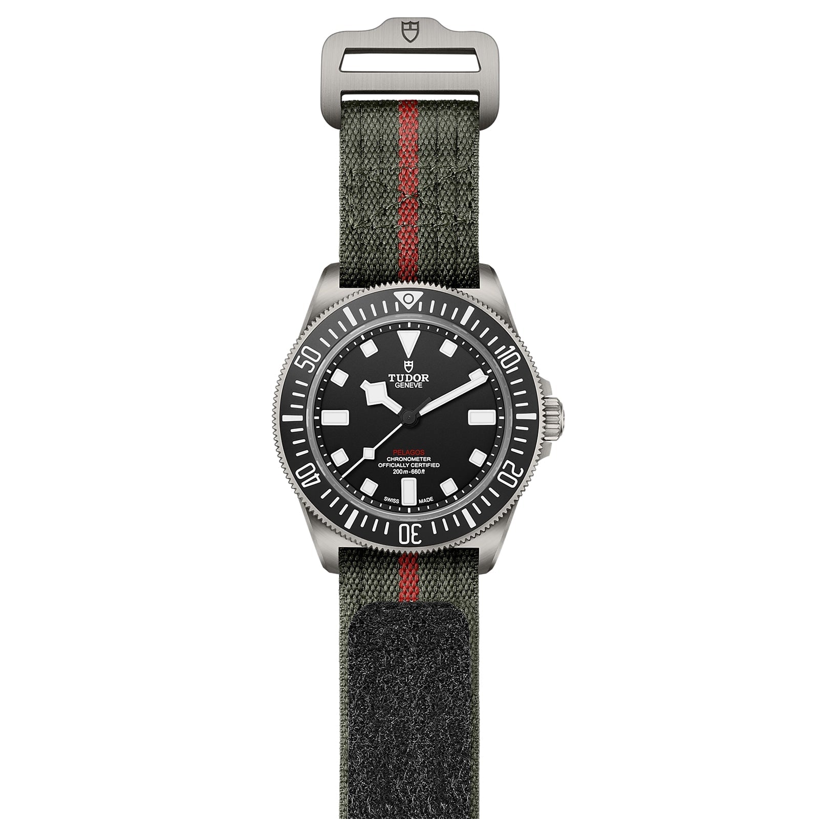 Pelagos FXD | 42mm, Fabric Strap, Black Dial
