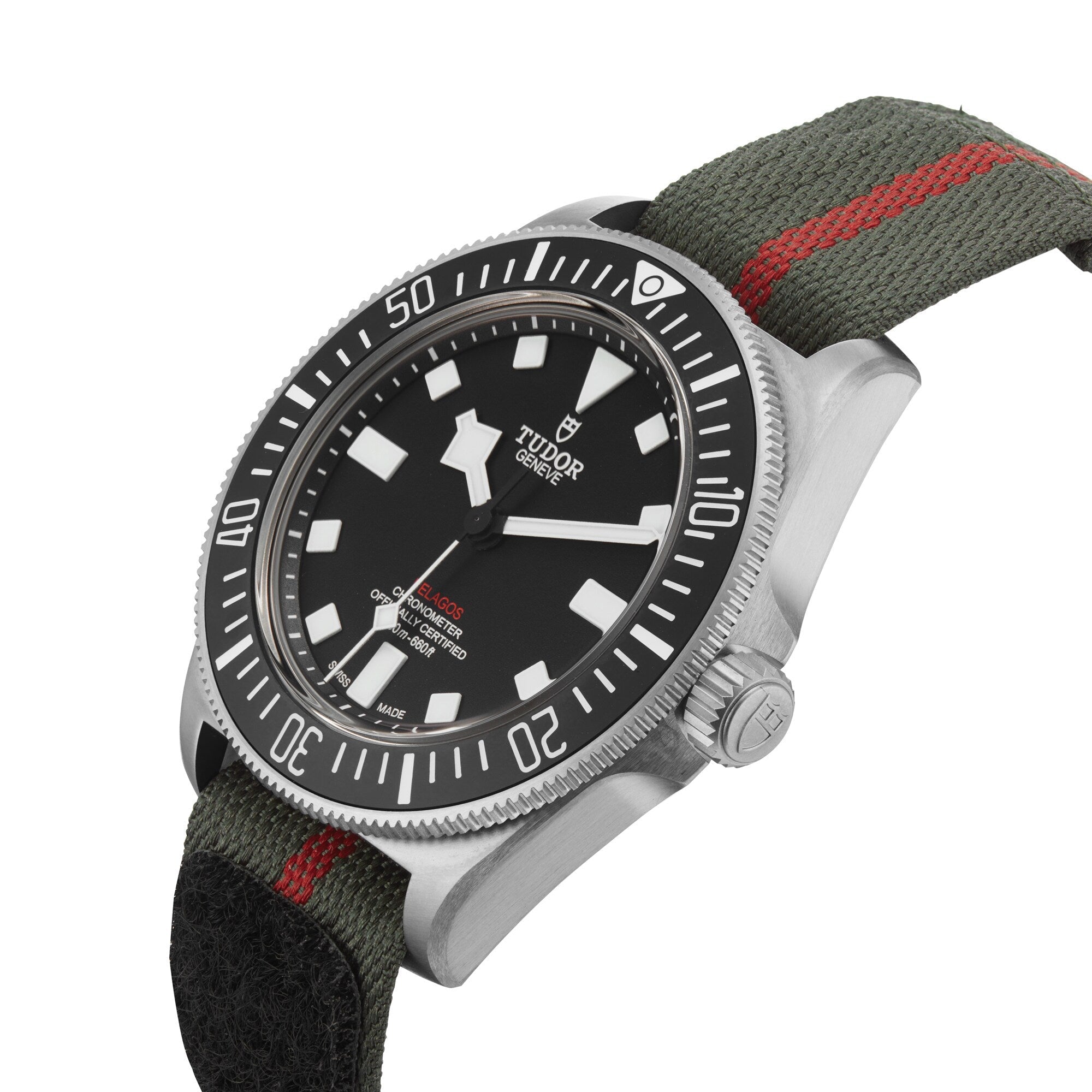 Pelagos FXD | 42mm, Fabric Strap, Black Dial