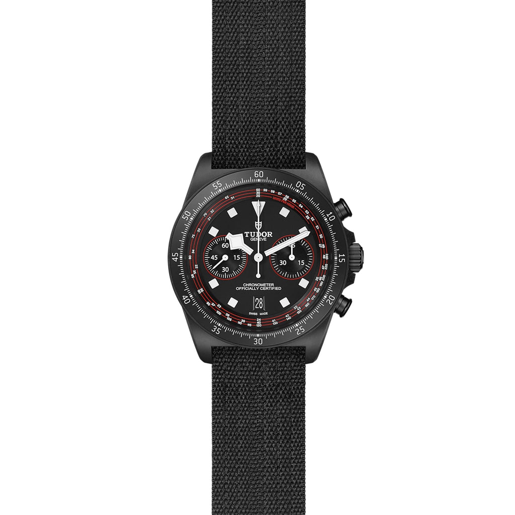 Pelagos FXD Chrono | 43mm, Fabric Strap, Black Dial