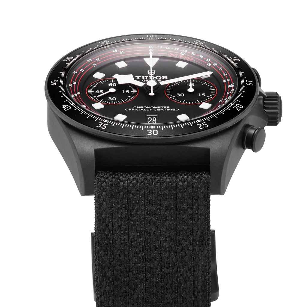 Pelagos FXD Chrono | 43mm, Fabric Strap, Black Dial