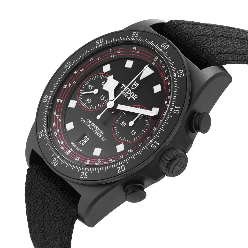 Pelagos FXD Chrono | 43mm, Fabric Strap, Black Dial