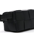 Lambskin Maxi Intrecciato Small Brick Cassette Bag Black