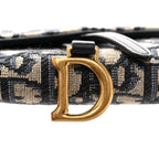 Oblique Saddle Chain Long Wallet Blue