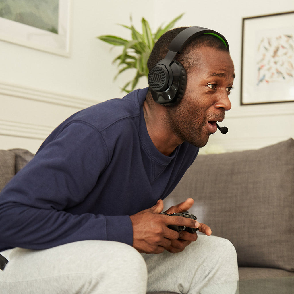JBL Quantum 360X 2.4GHz Wireless Gaming Headset with Detachable Boom Mic (Black/Green)