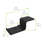 Kanto HH Steel Under Desk Headphone Hook (Black)