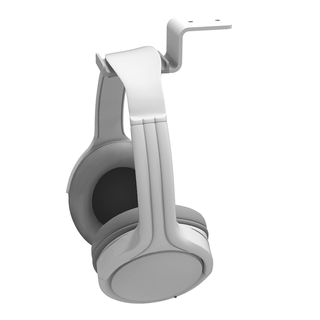 Kanto HH Steel Under Desk Headphone Hook (White)