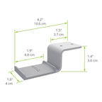 Kanto HH Steel Under Desk Headphone Hook (White)