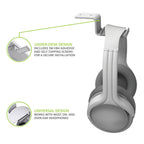 Kanto HH Steel Under Desk Headphone Hook (White)