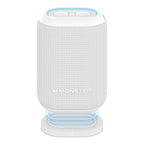 Monster DNA One Waterproof Portable Bluetooth Speaker with Omnidirectional Sound & Qi Wireless Charging Base (White)