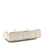 Calfskin Maxi Intrecciato Cassette Pouch On Strap Chalk