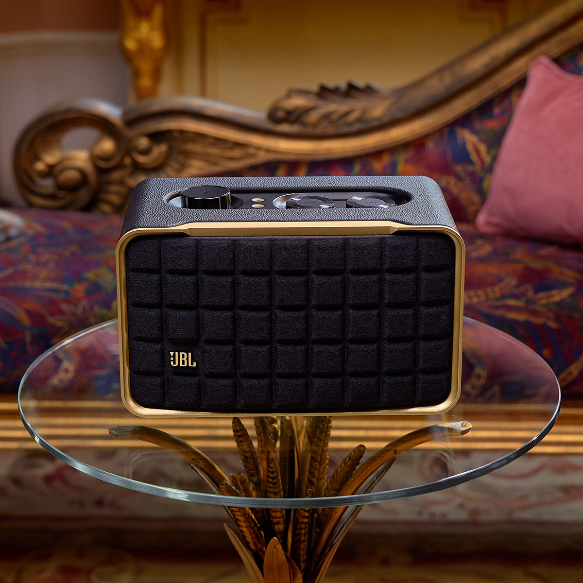 JBL Authentics 200 Wireless Bluetooth Speaker (Black/Gold)