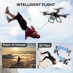 4DRC V14 RC Drone WIFI FPV 4K HD Wide Angle Dual Camera Quadcopter Portable With Bag ,3 Batteries Drone For Beginner,Headless Mode,Gesture Photo - 3 Batteries
