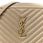 Calfskin Matelasse Monogram Lou Camera Bag Dark Beige