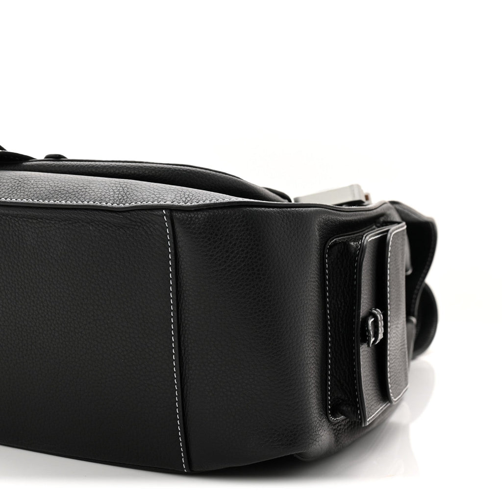 Grained Calfskin Maxi Gallop Backpack Black