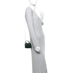 Calfskin Micro VSling Top Handle Shoulder Bag  Green