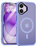 Entronix Bundle Compatible with iPhone 16 Plus - [Magnetic] Translucent Matte Case & 2 Clear Screen Protectors