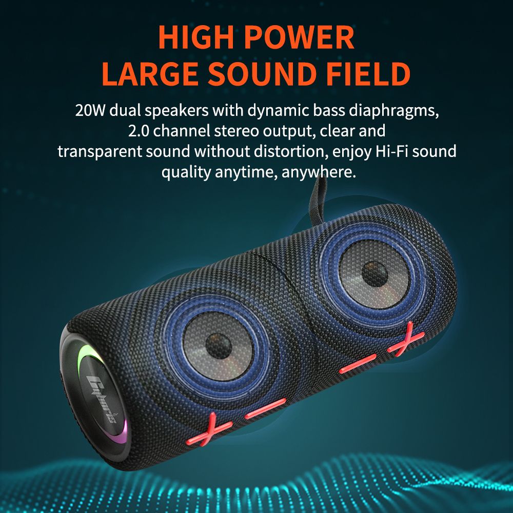 2 in 1 Magnetic Dual Splittable Bluetooth Speaker, IPX6 Waterproof Split Portable Wireless Speaker with 20W Loud Stereo Sound ,Bluetooth V5.3, 24H Playtime, Multiple pairing for Home