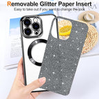 Entronix [Magnetic] Case Compatible with iPhone 15 Pro - [Clear Back] Luxury Glossy Cover