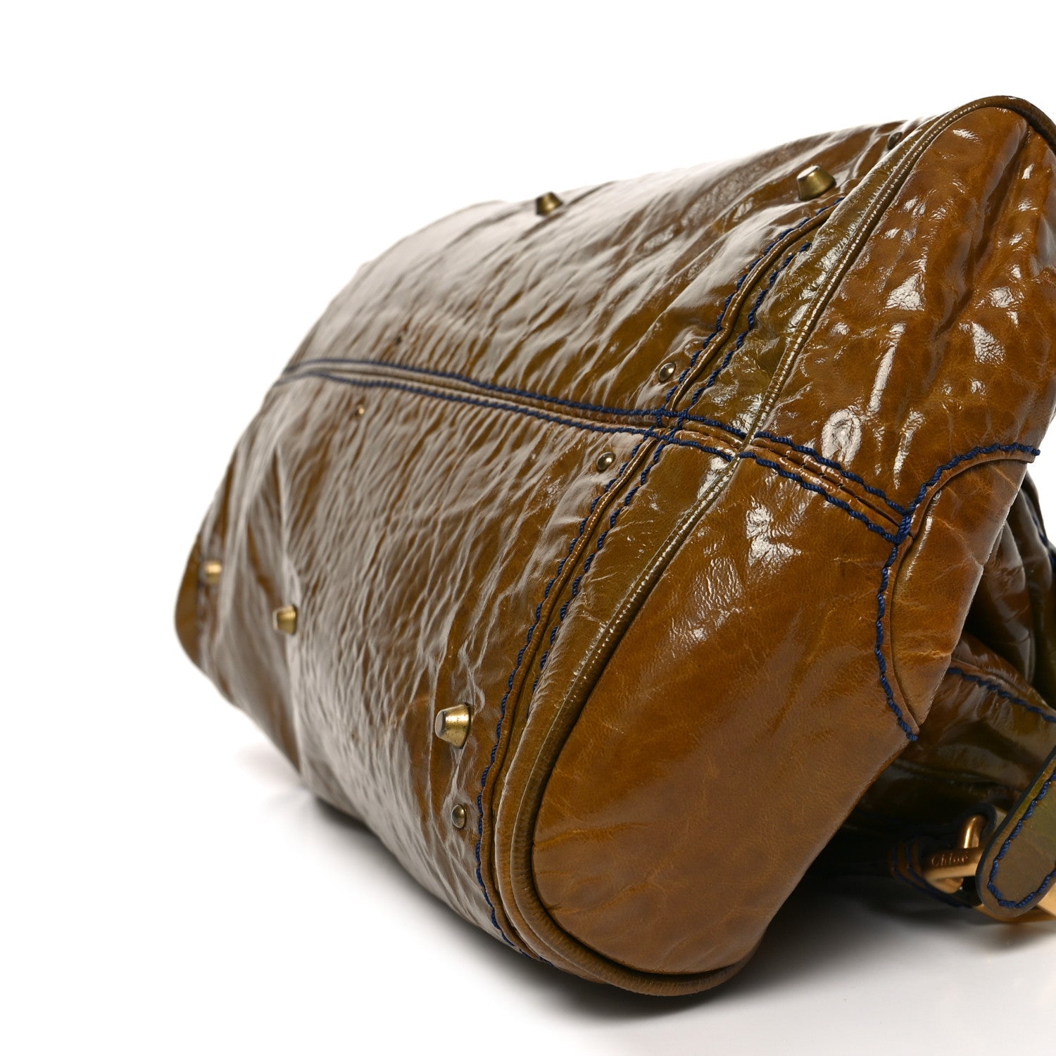 Crinkled Patent Medium Paddington Satchel