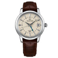 Automatic GMT Elegance | 39mm, Crocodile Leather, Ivory Dial