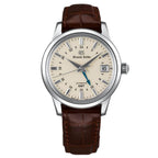 Automatic GMT Elegance | 39mm, Crocodile Leather, Ivory Dial
