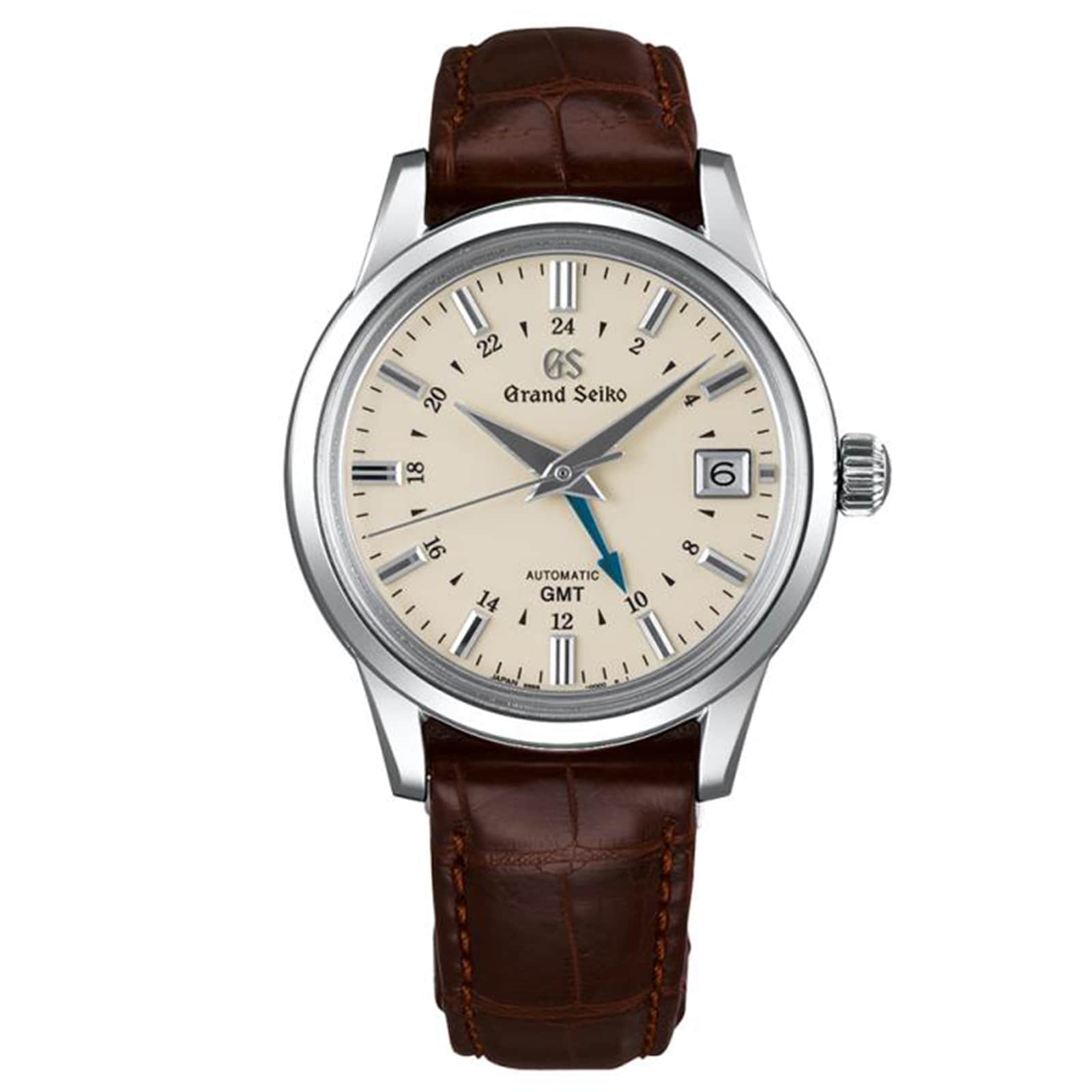 Automatic GMT Elegance | 39mm, Crocodile Leather, Ivory Dial