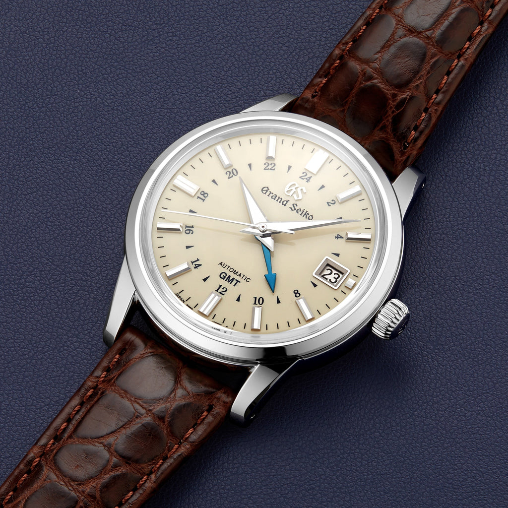 Automatic GMT Elegance | 39mm, Crocodile Leather, Ivory Dial