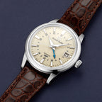 Automatic GMT Elegance | 39mm, Crocodile Leather, Ivory Dial