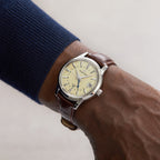 Automatic GMT Elegance | 39mm, Crocodile Leather, Ivory Dial