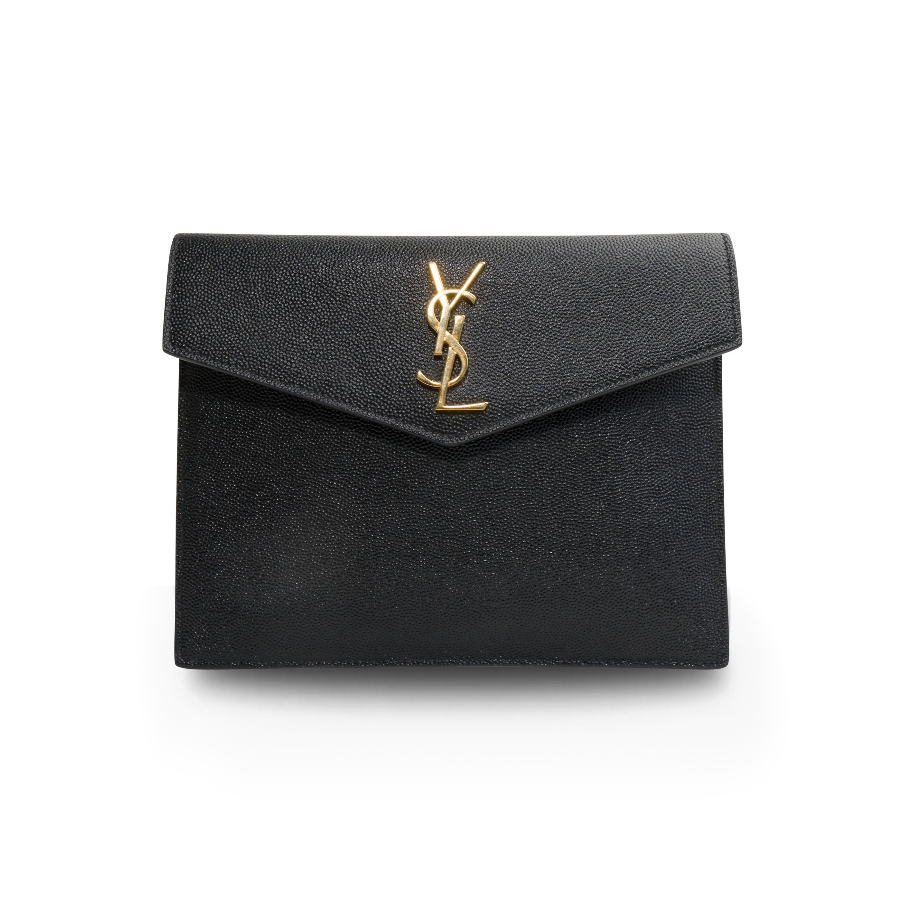 Saint Laurent Monogram Leather Envelope Pouch