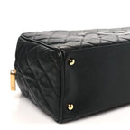 Caviar Quilted Large Bowler Black