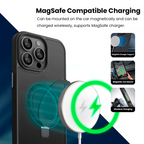 Entronix [Magnetic] Case Compatible with iPhone 15 Pro Max - Translucent Frosted Matte Gripstand
