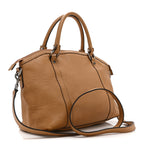 Pebbled Calfskin Medium GG Convertible Dome Satchel Beige