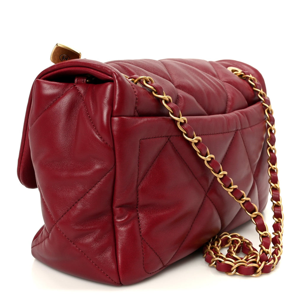 Lambskin Quilted Large Flap Red