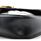 Calfskin Matelasse Super Mini GG Marmont Shoulder Bag Black
