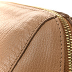 Glossy Goatskin Medium Del Rey Satchel Fudge