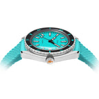 Sub 200 Aquamarine | 42mm, Turquoise Rubber Strap & Dial