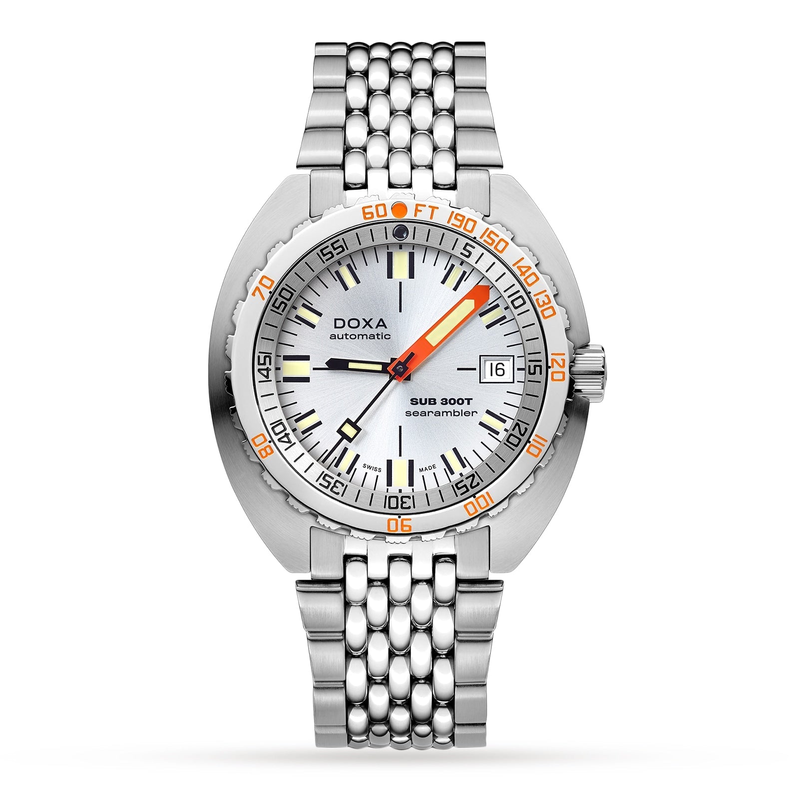 Sub 300T Searambler | 42.5mm, Stainless Steel, Silver Dial
