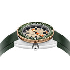 DOXA Army Bronze | 42.5mm, Steel, Green Rubber, Beige Dial