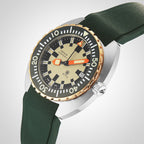 DOXA Army Bronze | 42.5mm, Steel, Green Rubber, Beige Dial