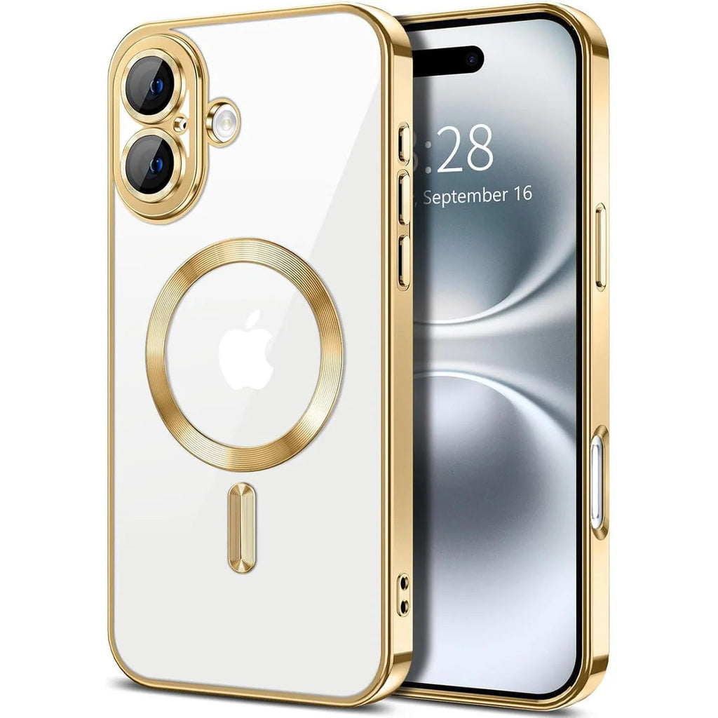 Entronix [Magnetic] Case Compatible with iPhone 16 Plus - [Clear Back] Luxury Glossy Cover