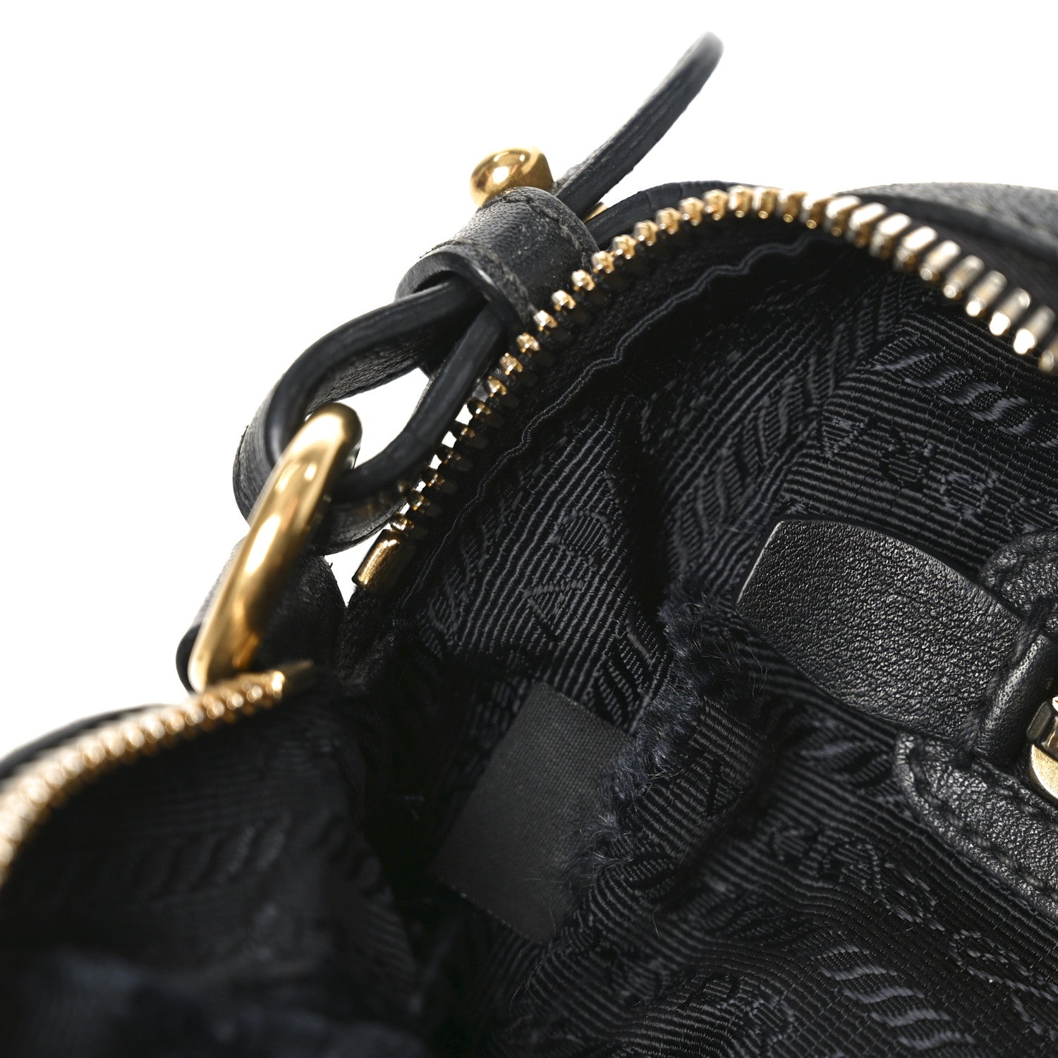 Glace Calfskin Embossed Logo Crossbody Black