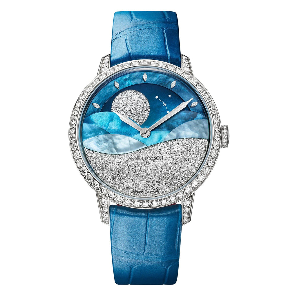 Perpetual Moon 38 White Gold "Mintnight”