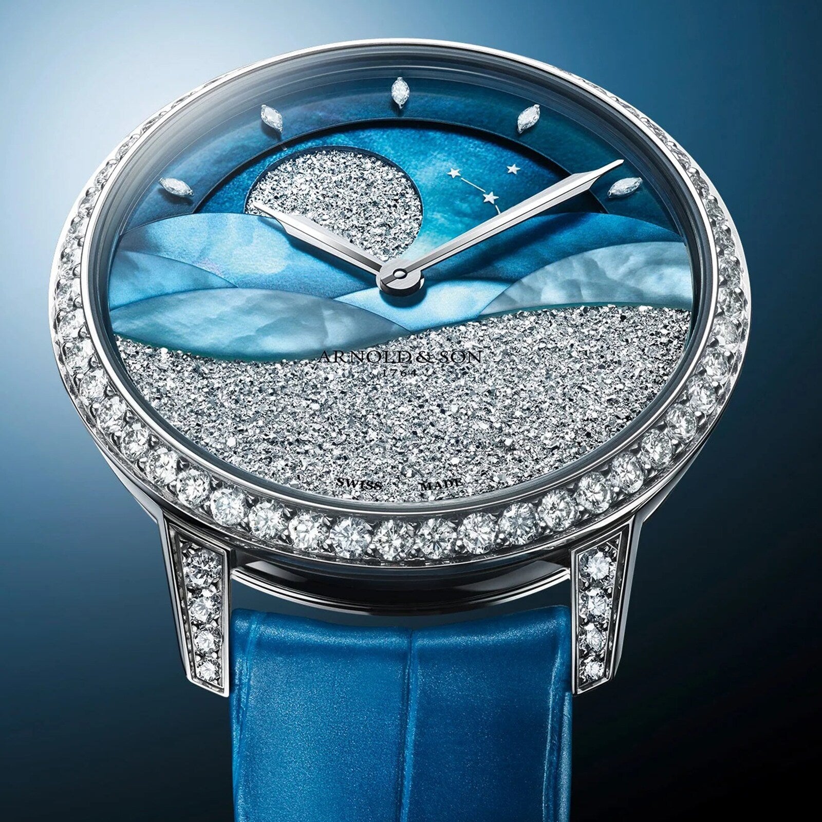Perpetual Moon 38 White Gold "Mintnight”