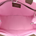 Calfskin Mini Shopper Tote Khaki Green Pink