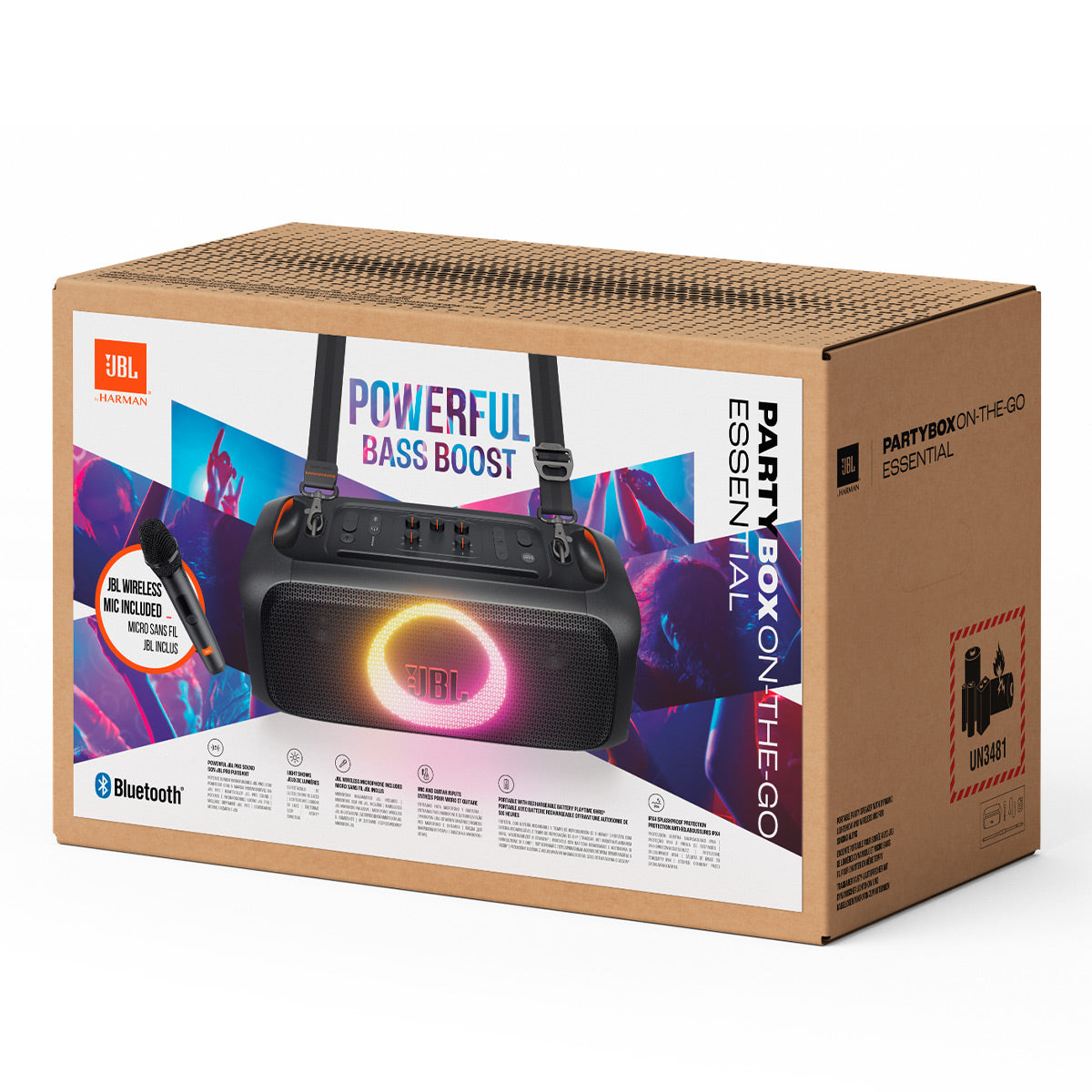 JBL PartyBox On-The-Go Essential Portable Party Speaker with gSport Carrying Bag