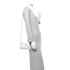 Caviar Quilted Enamel Coco Casino Wallet On Chain WOC White