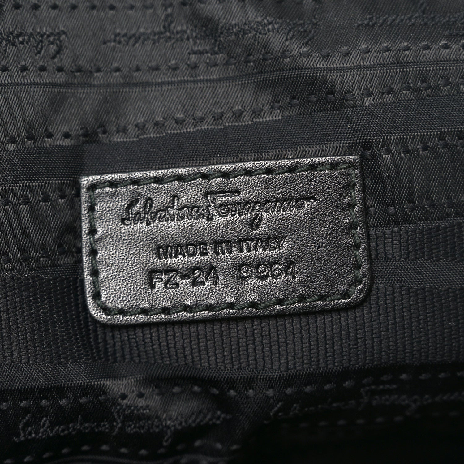 Calfskin Zip Around Briefcase Black