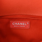 Caviar Stitched Medium Boy Flap Dark Orange